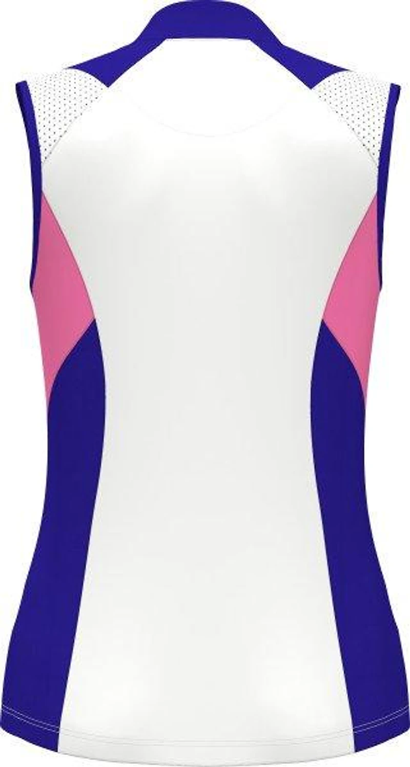 Women's Colourblock Sleeveless Polo