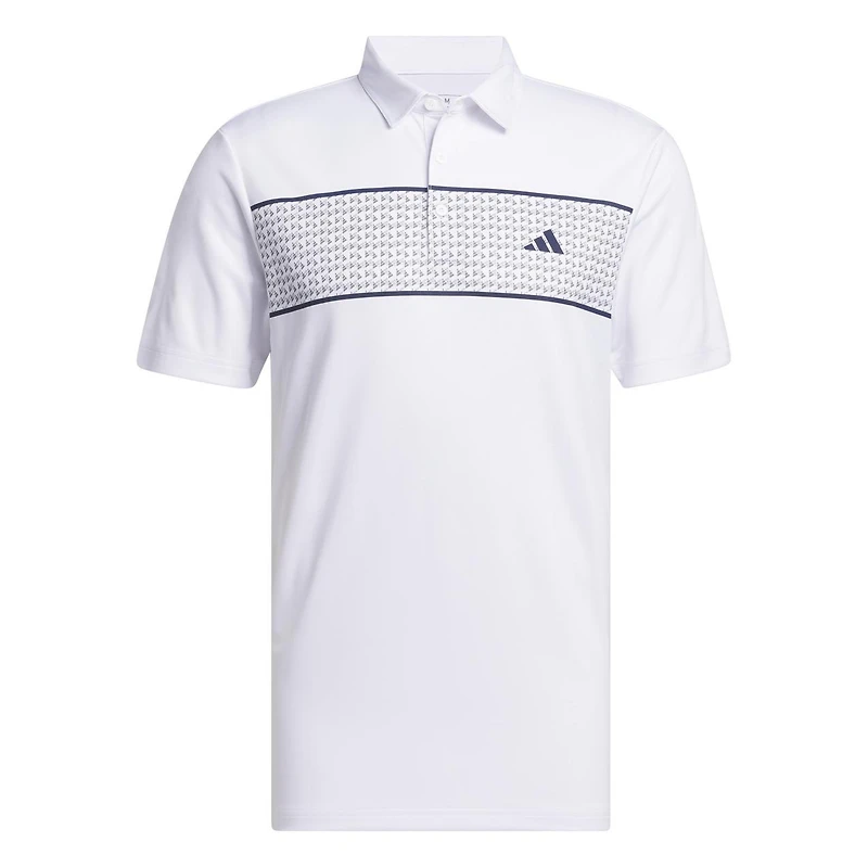 Men's Chest Print Short Sleeve Polo