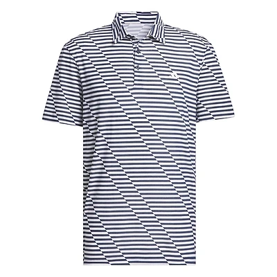 Men's Mesh Print Short Sleeve Polo