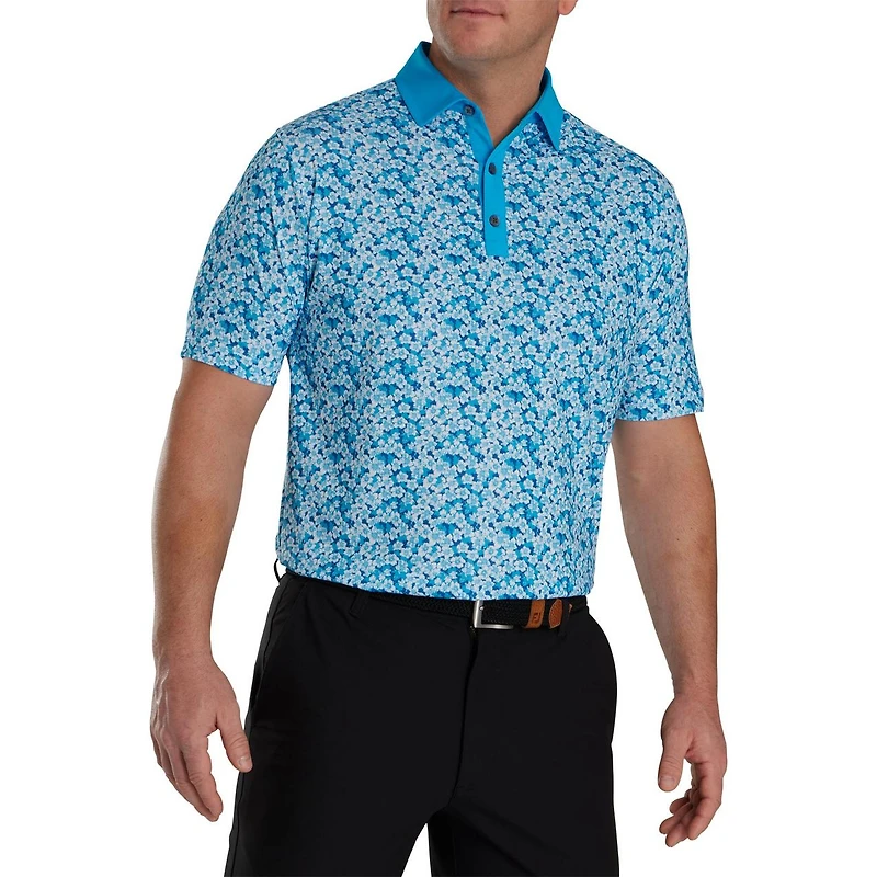 Men's Primrose Print Lisle Short Sleeve Polo