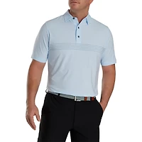 Men's Engineered Pinstripe Lisle Short Sleeve Polo