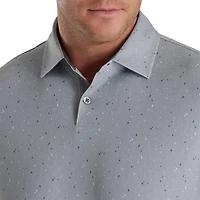Men's Tweed Texture Stretch Pique Short Sleeve Polo
