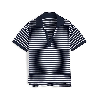 Women's Everyday Stripe Pique Short Sleeve Polo