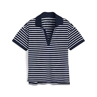 Women's Everyday Stripe Pique Short Sleeve Polo