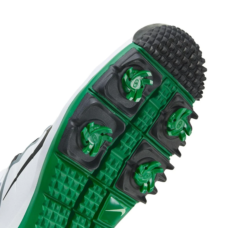 Tiger Woods '13 Spiked Golf Shoe - White/Black/Green