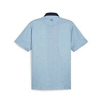 Men's Pique Gingham Short Sleeve Polo