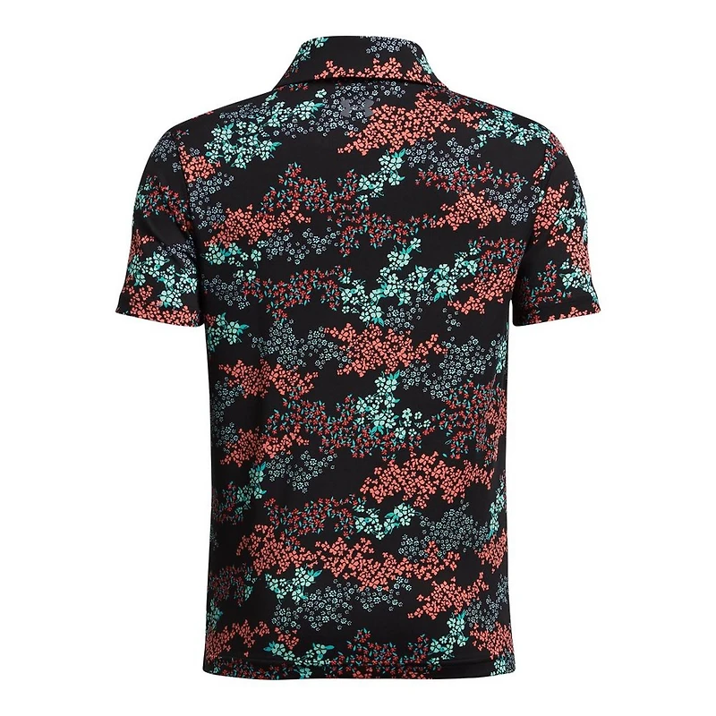 Boy's Playoff Printed Short Sleeve Polo