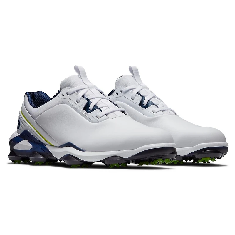 Men's Tour Alpha 24 Spiked Golf Shoe - White/Blue/Yellow