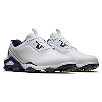 Men's Tour Alpha 24 Spiked Golf Shoe - White/Blue/Yellow
