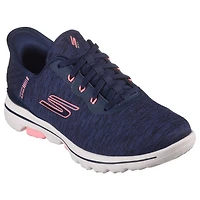 Women's Go Golf Walk 5 Slip-On Shoes - Navy/Pink