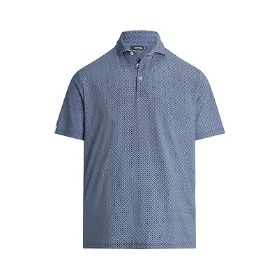 Men's Airflow Tile Print Short Sleeve Polo