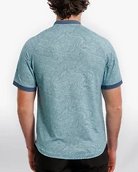 Men's Loon Lake Topographic Short Sleeve Polo