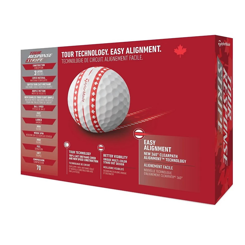 Limited Edition - Tour Response Stripe Golf Balls - Canada