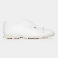 Women's Gallivanter Pebble Leather Stud Cap Toe Spikeless Golf Shoe - White/Pink
