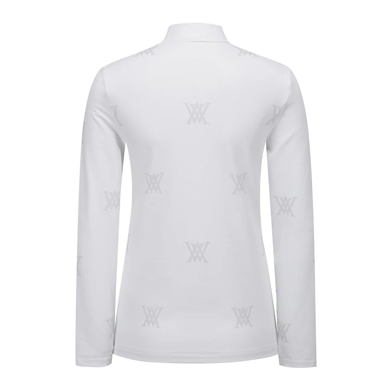 Women's AOP Logo High Neck Pullover