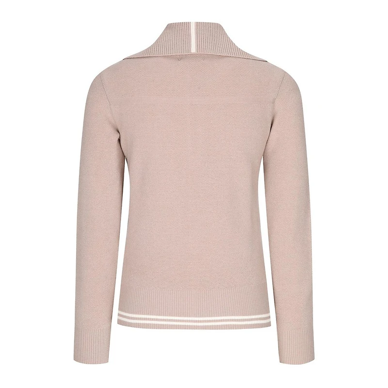 Women's Wide Collar Knit 1/2 Zip Pullover