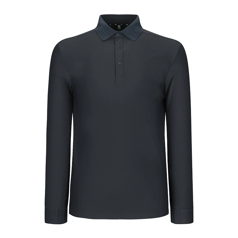 Men's Logo Collar Long Sleeve Polo