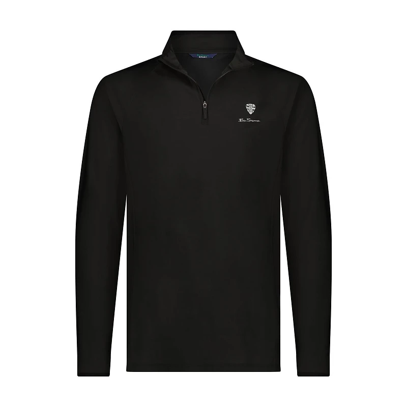 Men's Solid Pique 1/4 Zip Pullover