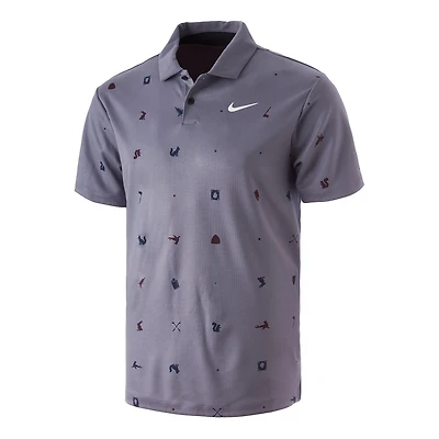 Men's Dri-Fit Tour Icon Print Short Sleeve Polo