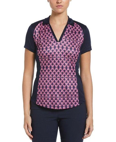 Women's Birdie Geo Print Short Sleeve Polo