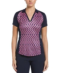 Women's Birdie Geo Print Short Sleeve Polo