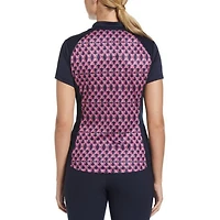 Women's Birdie Geo Print Short Sleeve Polo