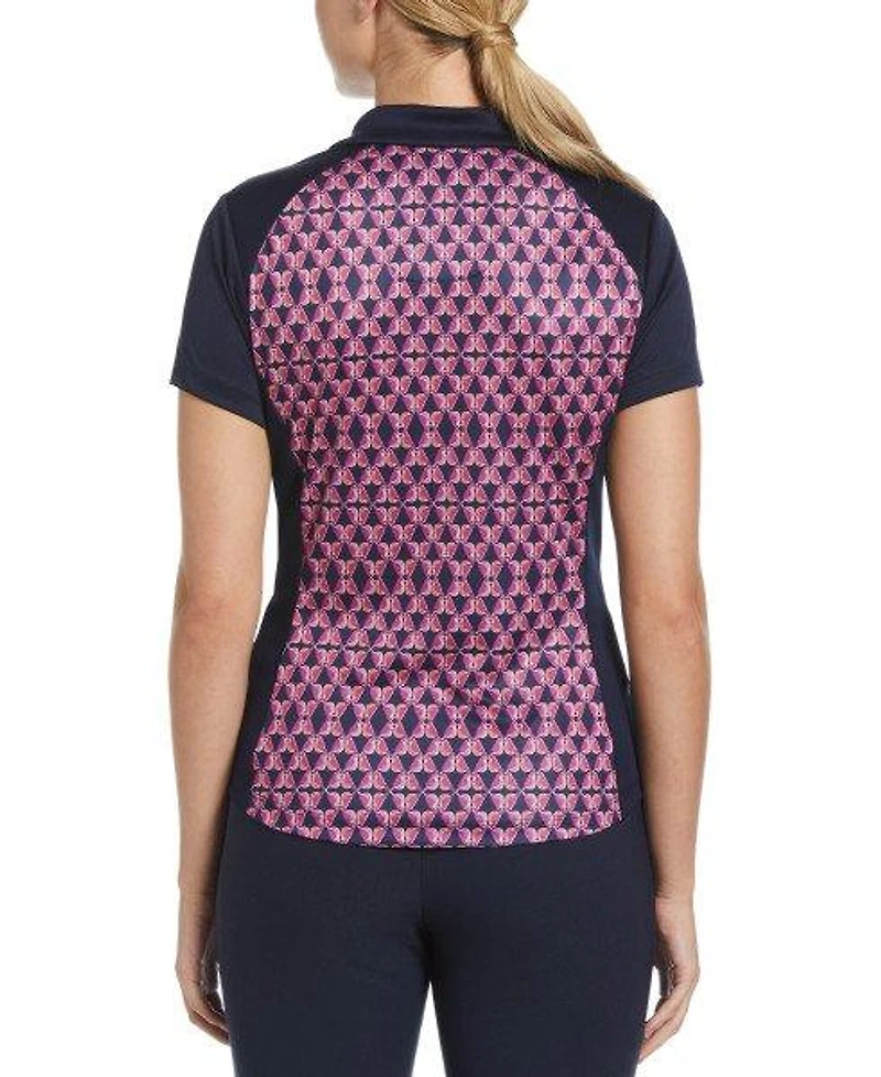 Women's Birdie Geo Print Short Sleeve Polo