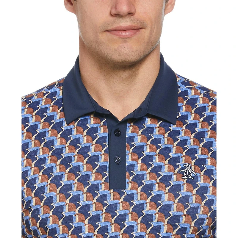 Men's Pete's Outline Heather Print Short Sleeve Polo