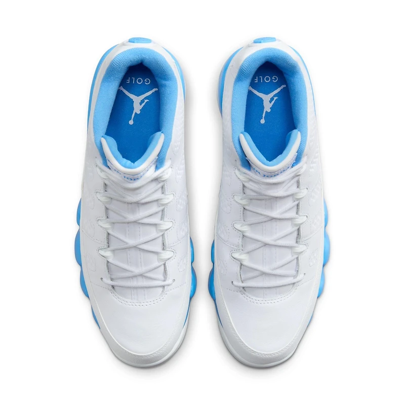 Air Jordan 9 G Spiked Golf Shoe - White/Blue