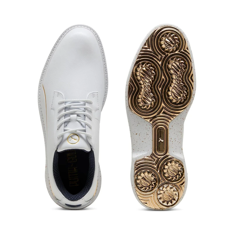 Men's Players Royale Spikeless Golf Shoe - White/Gold
