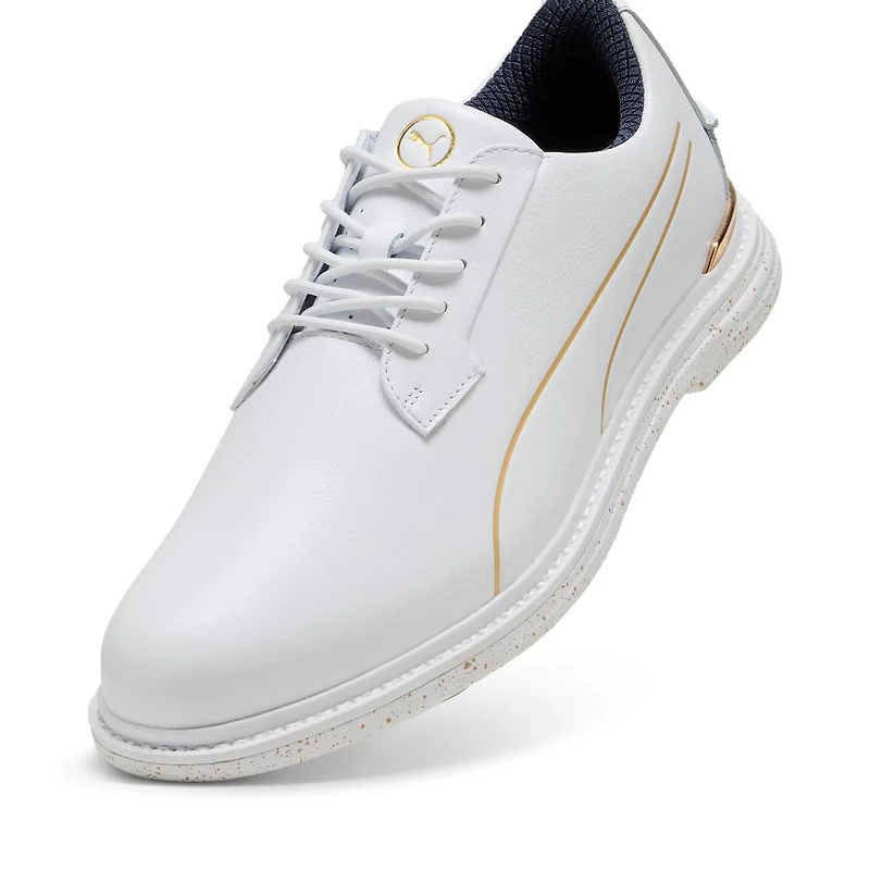 Men's Players Royale Spikeless Golf Shoe - White/Gold