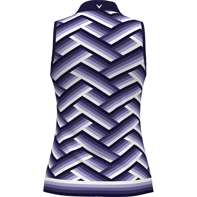 Women's Gradient Stripe Sleeveless Polo