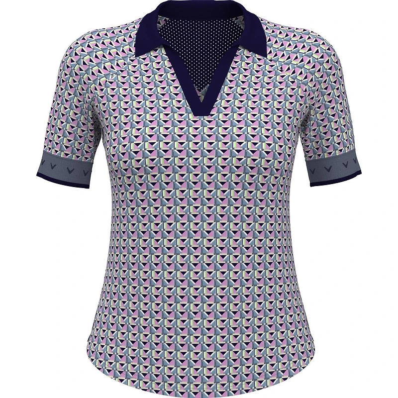 Women's Chev Geo 1/2 Sleeve Polo