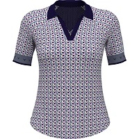 Women's Chev Geo 1/2 Sleeve Polo