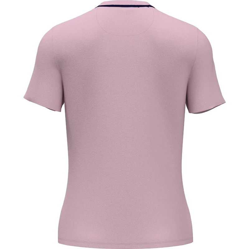 Women's Rib Metallic Zipper Short Sleeve Top