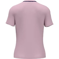 Women's Rib Metallic Zipper Short Sleeve Top