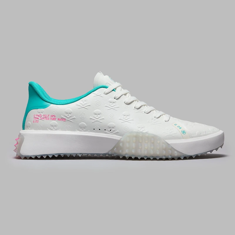 Men's G.112 Embossed P.U. Leather Spikeless Golf Shoe - White/Multi