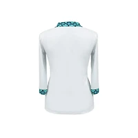 Women's Velocity Printed Trim 3/4 Sleeve Top