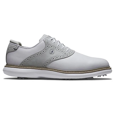 Prior Generation - Men's Traditions Saddle Spiked Golf Shoe - White/Grey