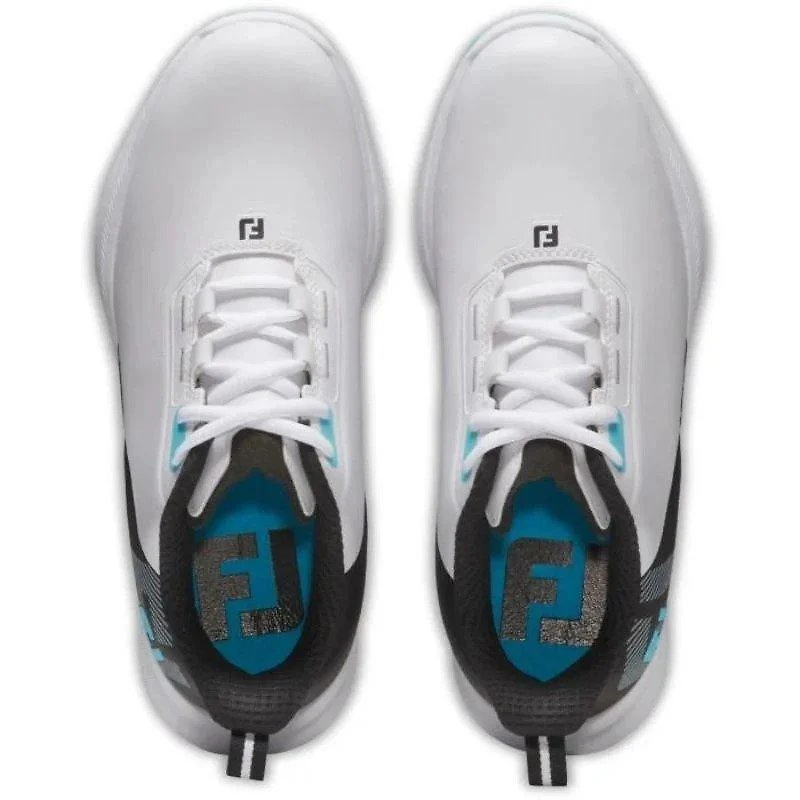Junior Fuel Spikeless Golf Shoe - White/Black/Blue