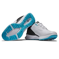 Junior Fuel Spikeless Golf Shoe - White/Black/Blue