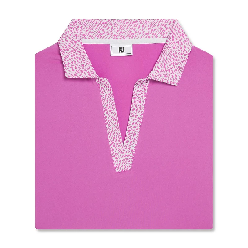 Women's Printed Cap Sleeve Polo