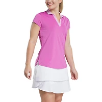Women's Printed Cap Sleeve Polo