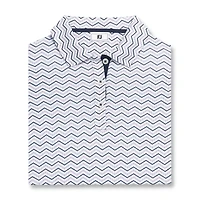 Girl's Chevron Dot Print Short Sleeve Polo