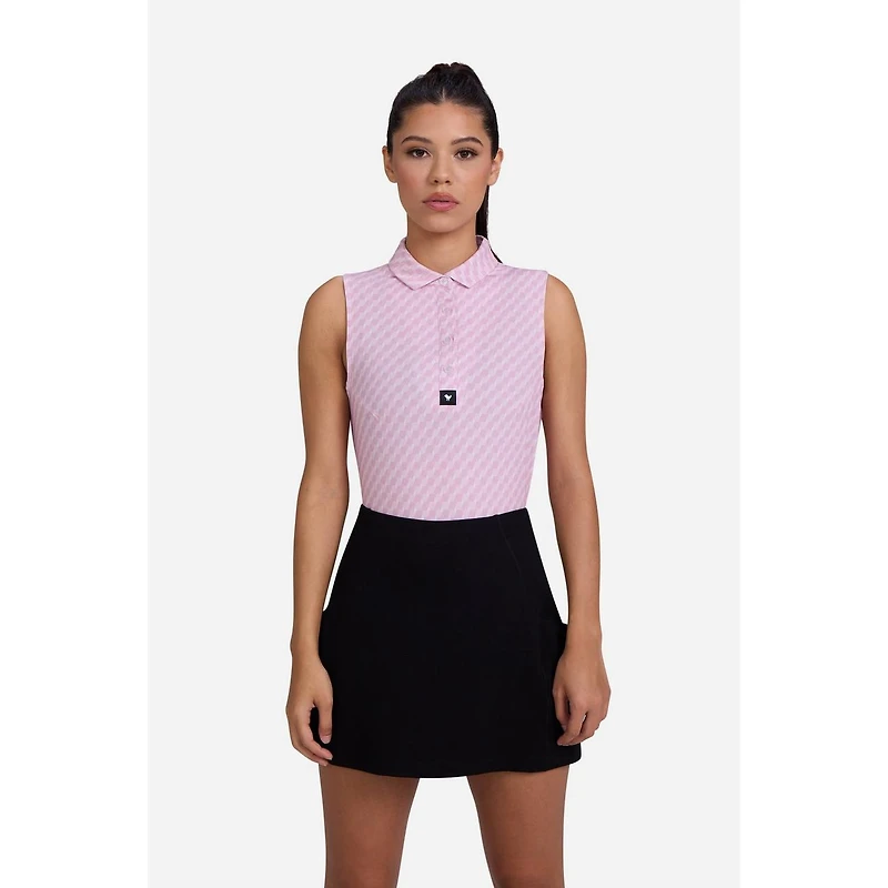 Women's Geo Chip Sleeveless Polo