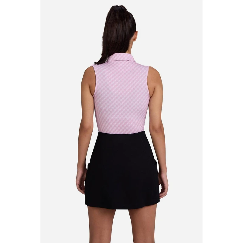 Women's Geo Chip Sleeveless Polo