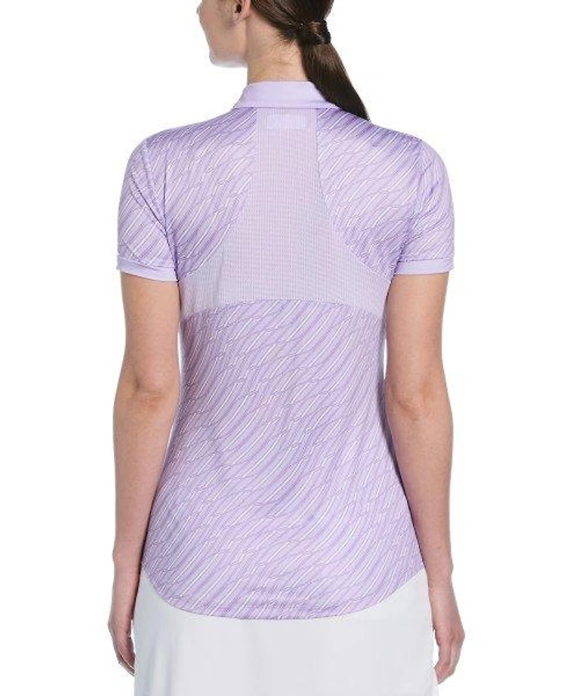 Women's Wave Stripe Short Sleeve Polo