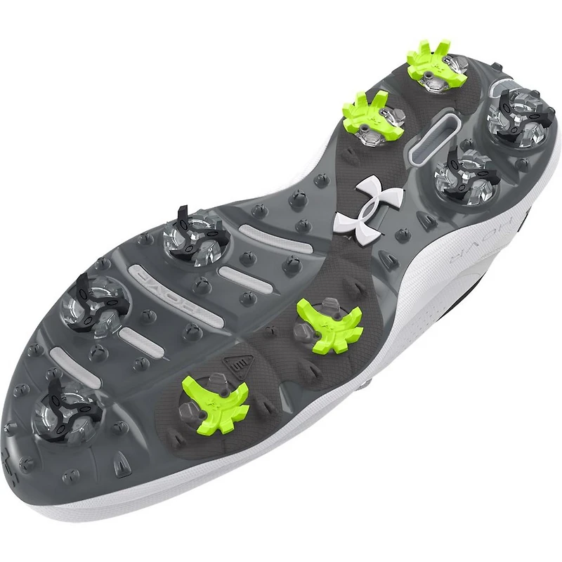 Men's Drive Pro Spiked Golf Shoe - White/Grey (Wide)
