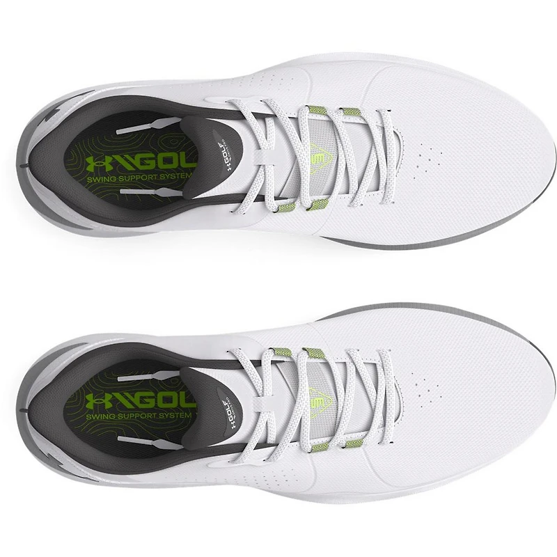 Men's Drive Pro Spiked Golf Shoe - White/Grey (Wide)