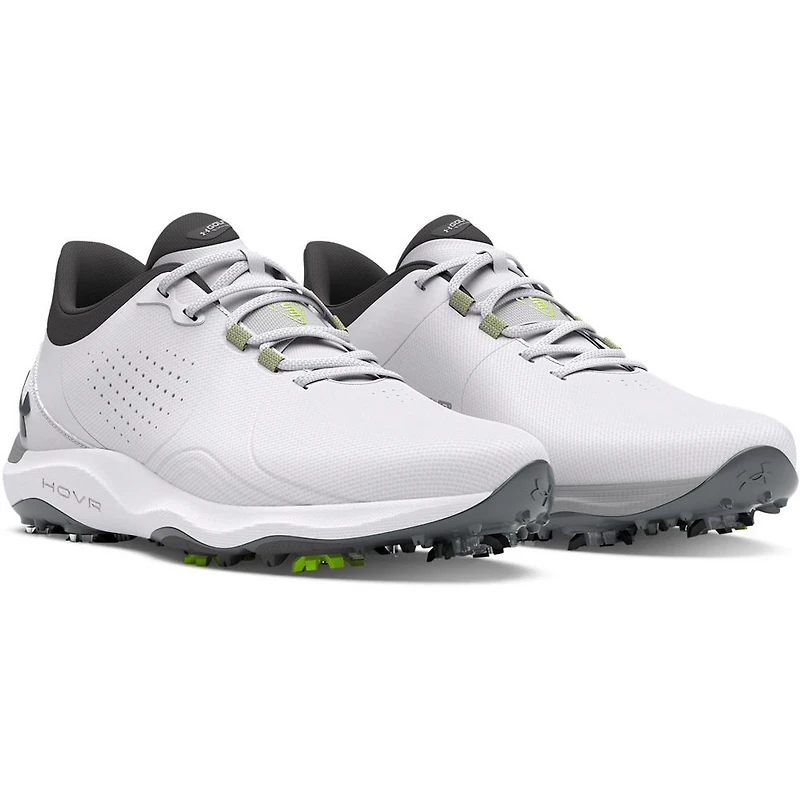 Men's Drive Pro Spiked Golf Shoe - White/Grey (Wide)